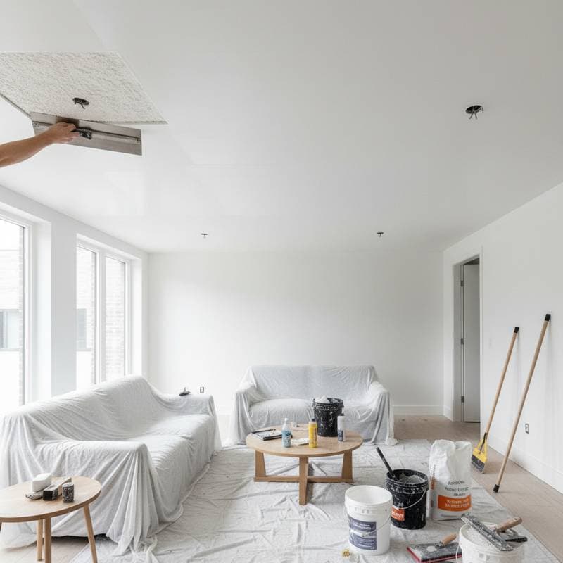 Image for Skim Coat Popcorn Ceilings for $800 Complete Refresh