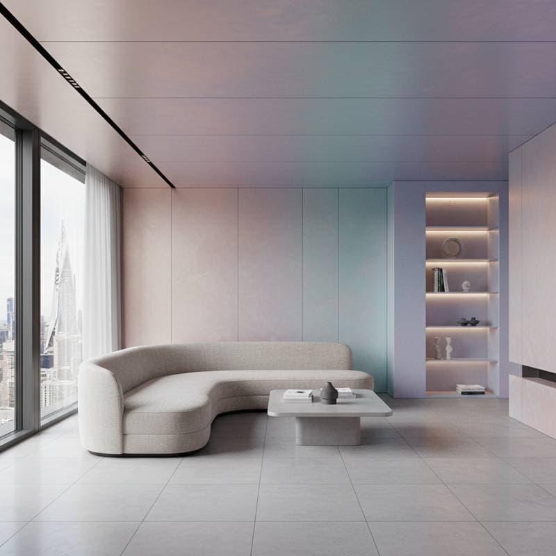 Image for Pearlescent Paint Shifts Color as You Move Through Rooms