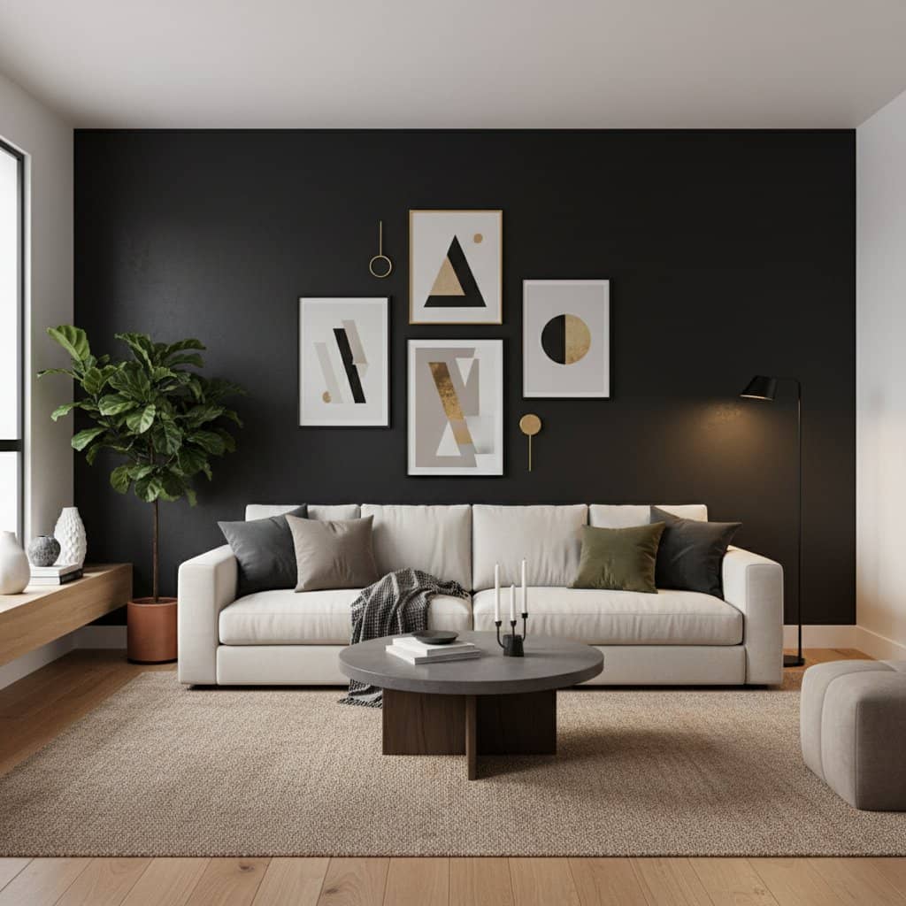 Image for Why Matte Black Accent Walls Dominate 2025 Design