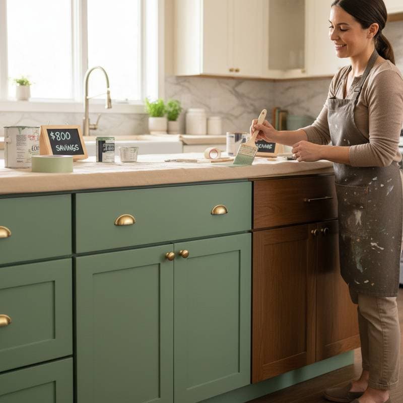 Image for Chalk Paint Cuts Cabinet Refinishing Costs by $800