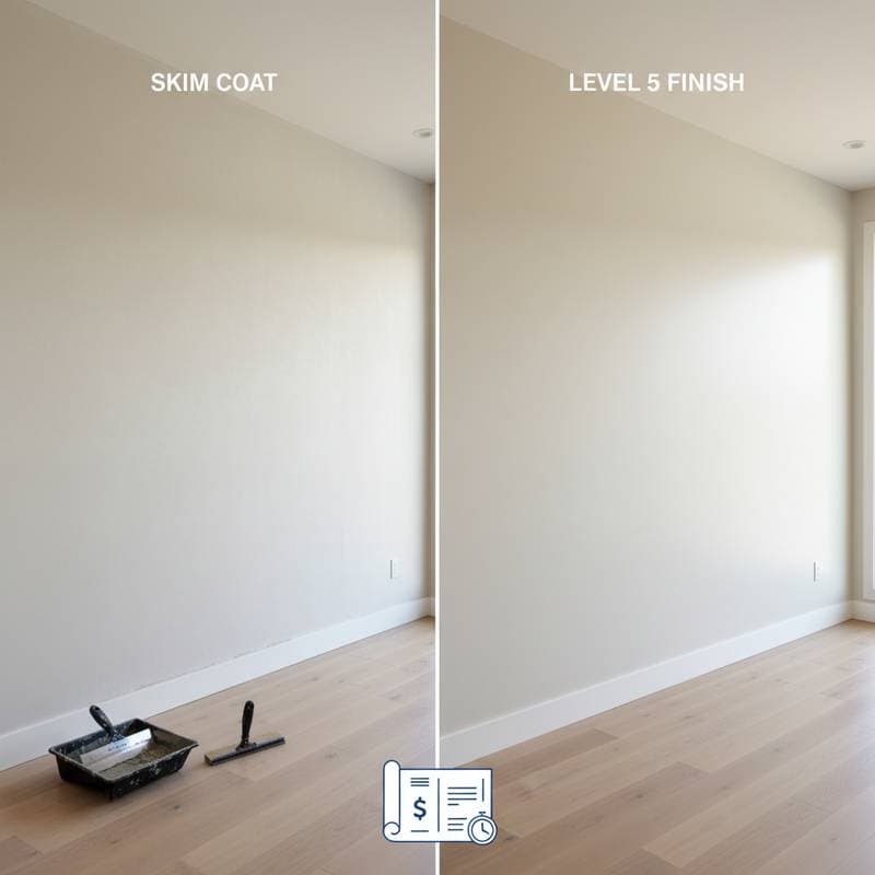 Image for Skim Coat vs Level 5: Which Wall Finish You Need