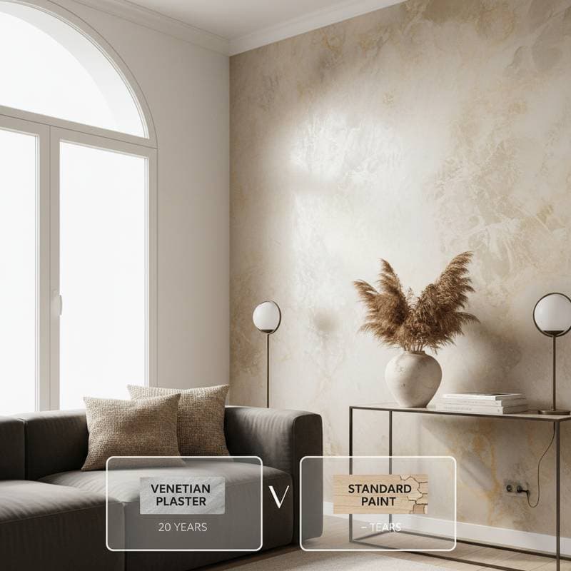 Image for Venetian Plaster Lasts 20 Years vs Repainting Every 3