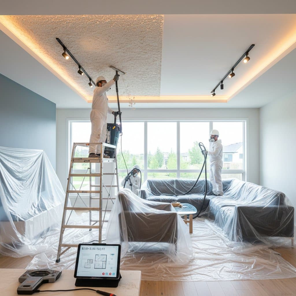 Image for Popcorn Ceiling Removal Costs $1.50-$3 Per Sq Ft
