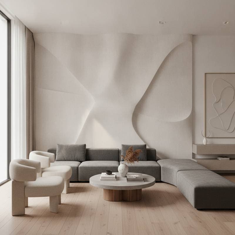 Image for Curved Wall Textures Reshape Interior Design in 2026