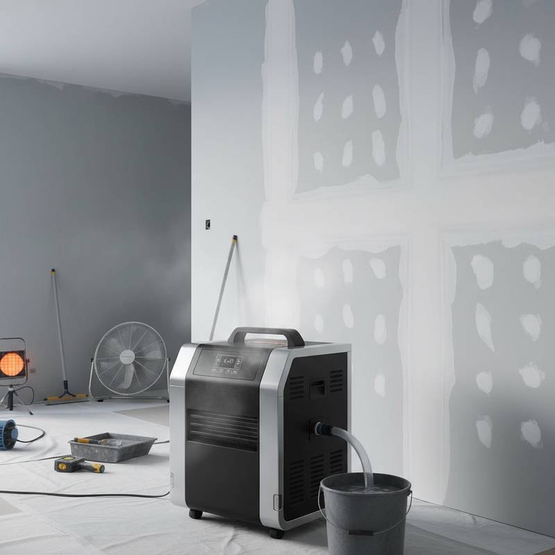 Featured image for Cut Drywall Mud Drying Time 60% with Dehumidifiers
