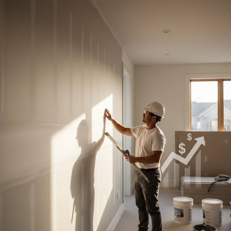 Featured image for Why Level 5 Drywall Jumps $800 Next Year