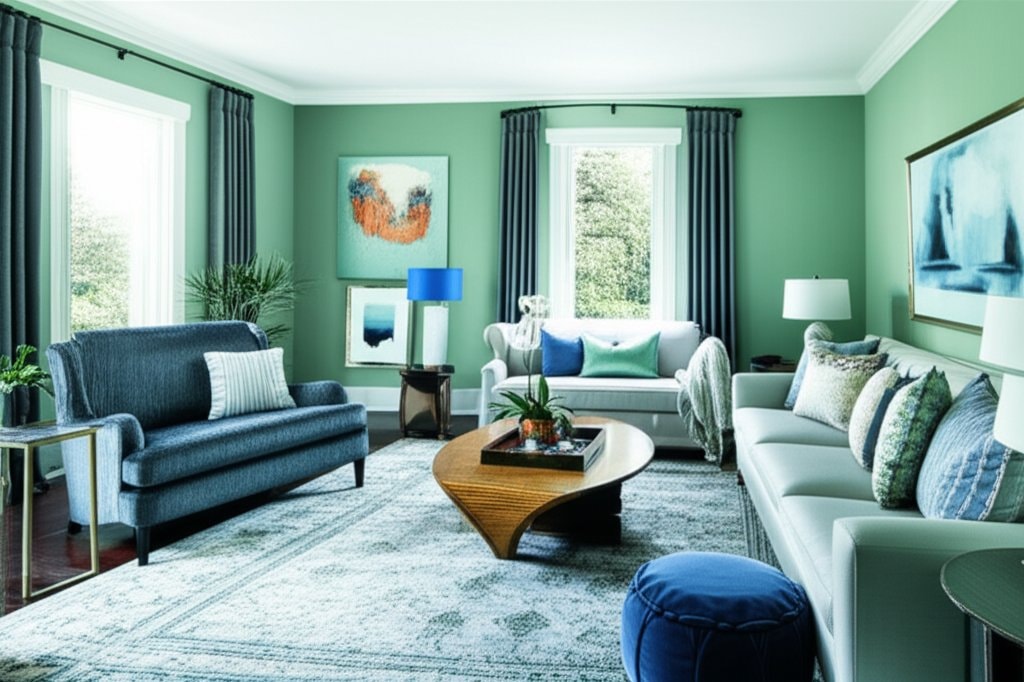 Featured image for Cool Blues & Sage Greens Cost $3K-$8.5K for Full Home