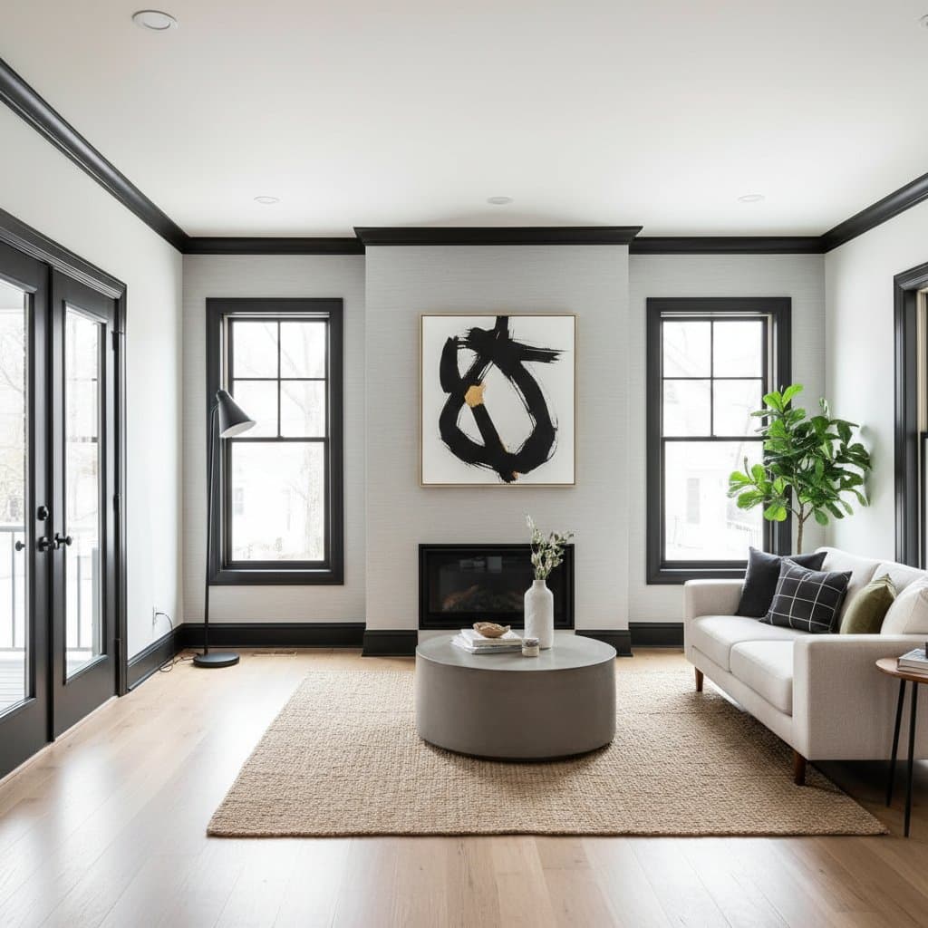 Image for Matte Black Trim Costs $800 to Transform Your Home