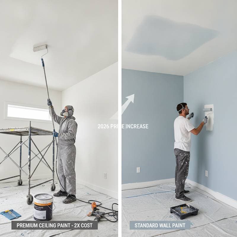 Featured image for Ceiling Paint Costs Double Wall Paint by 2026