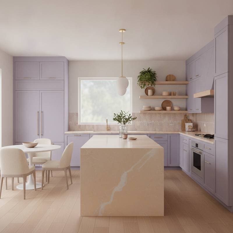 Featured image for Why Lavender & Peach Rule 2026 Kitchen Colors