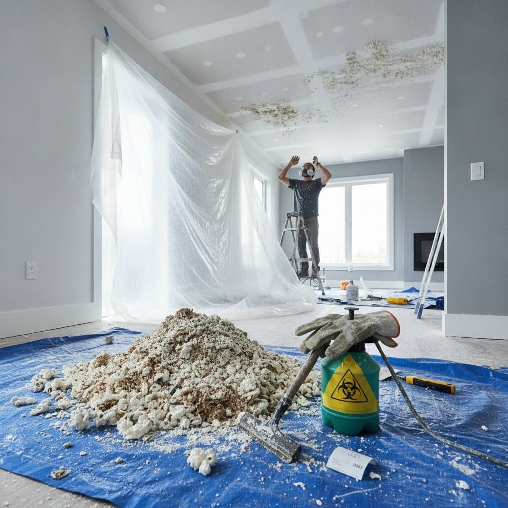 Featured image for DIY Popcorn Ceiling Removal: The $800 Lesson Learned
